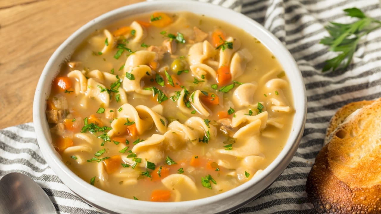 21 Hearty Protein-Packed Soups That Will Keep Your Tummy & Tastebuds Happy 4 21 Hearty Protein-Packed Soups That Will Keep Your Tummy & Tastebuds Happy - chicken noodle soup dp428896032