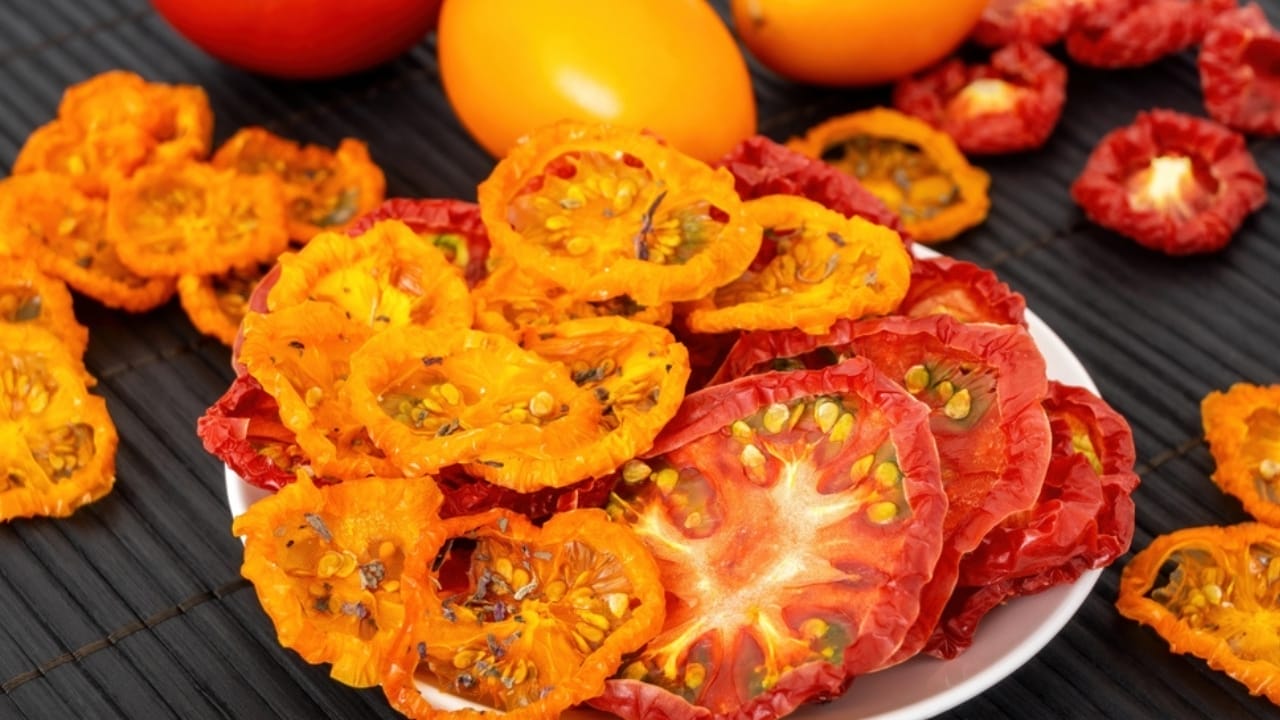Stock Your Pantry with These 18 Foods To Dehydrate for Emergency Storage 6 Stock Your Pantry with These 18 Foods To Dehydrate for Emergency Storage - dehydrated tomatoes ss2195258277