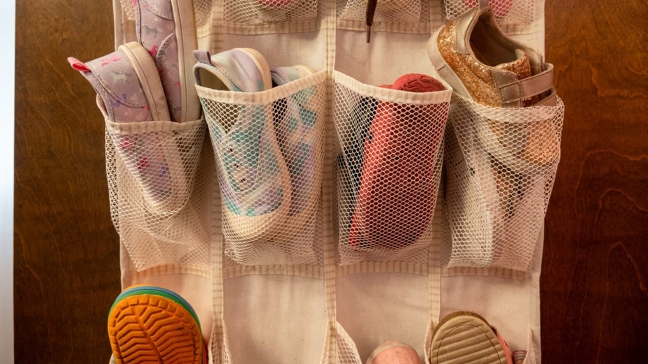 Maximize Your Garage Space with These 18 Simple DIY Organization Projects - hanging shoe organizer ss2327028105