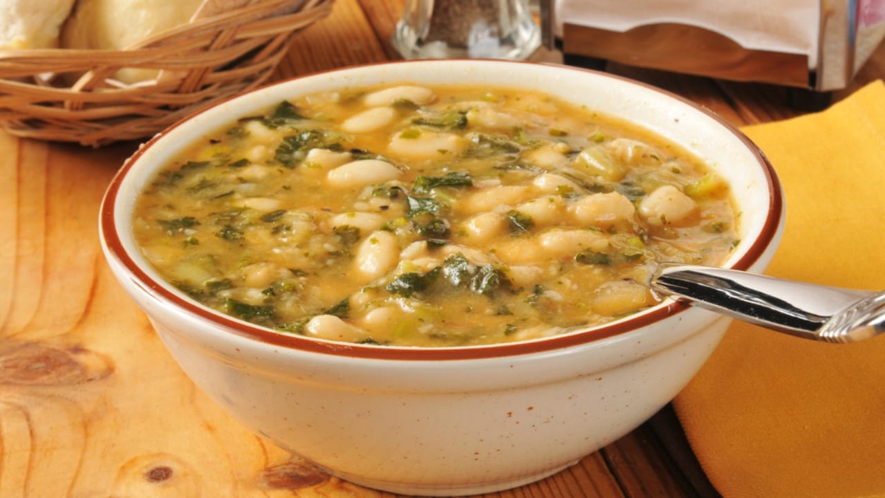 21 Hearty Protein-Packed Soups That Will Keep Your Tummy & Tastebuds Happy 19 21 Hearty Protein-Packed Soups That Will Keep Your Tummy & Tastebuds Happy - kale white bean soup ss192425993