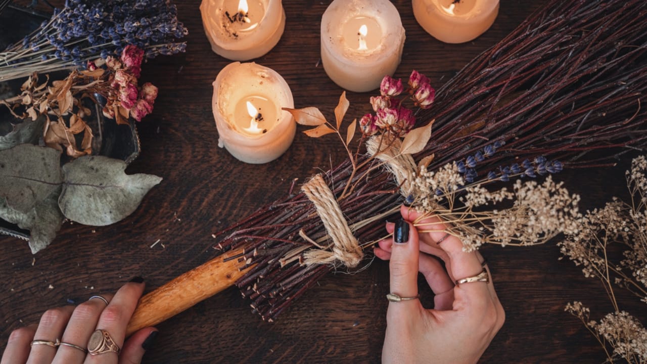 Craft Your Own Magical Halloween Witches' Broom: 2 Free DIY Methods - making witch broom dp511680344