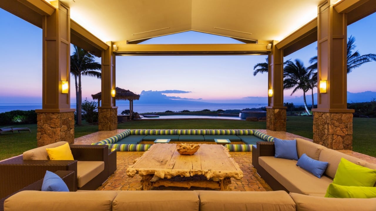 18 Fresh Patio Design Ideas to Elevate Your Outdoor Space in 2024 - patio in sunset view dp46242711