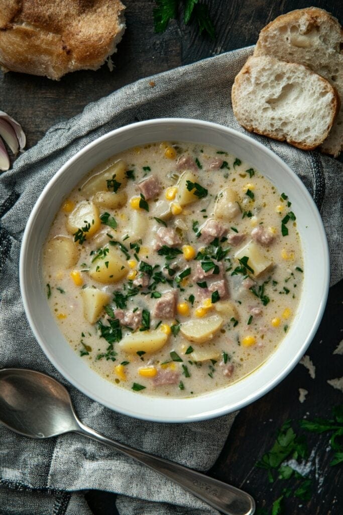 Slow Cooker Potato & Corn Chowder: A One-Pot Wonder for Busy Weeknights 2 Slow Cooker Potato & Corn Chowder: A One-Pot Wonder for Busy Weeknights - potato and corn chowder pin