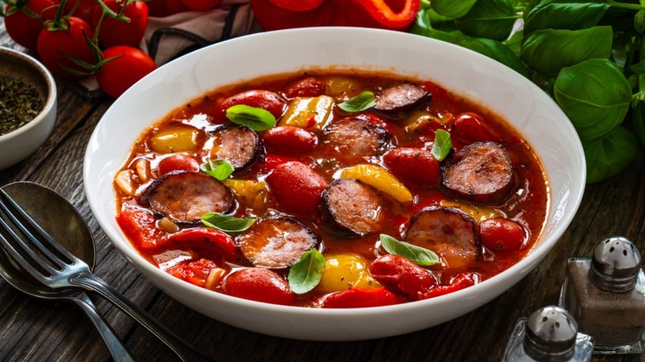 21 Hearty Protein-Packed Soups That Will Keep Your Tummy & Tastebuds Happy 12 21 Hearty Protein-Packed Soups That Will Keep Your Tummy & Tastebuds Happy - sausage and pepper soup ss2356765115