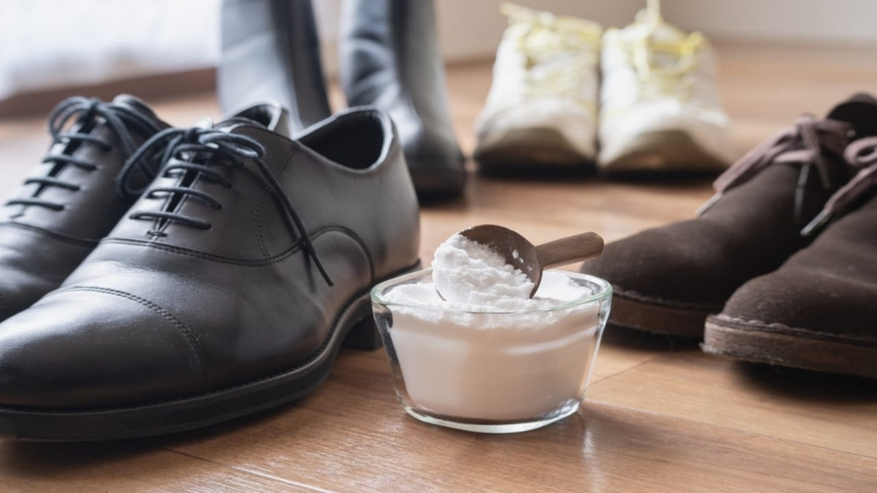14 Clever Ways to Use Baking Soda Around the House - shoes and baking soda deodorize ss2314641489
