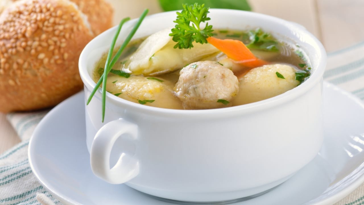 21 Hearty Protein-Packed Soups That Will Keep Your Tummy & Tastebuds Happy 14 21 Hearty Protein-Packed Soups That Will Keep Your Tummy & Tastebuds Happy - soup with dumplings ss88824151