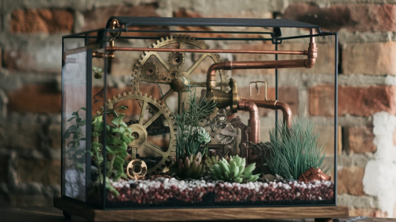 15 Creative Terrarium Ideas to Spark Your Love for Gardening - steampunk Terrarium a 1