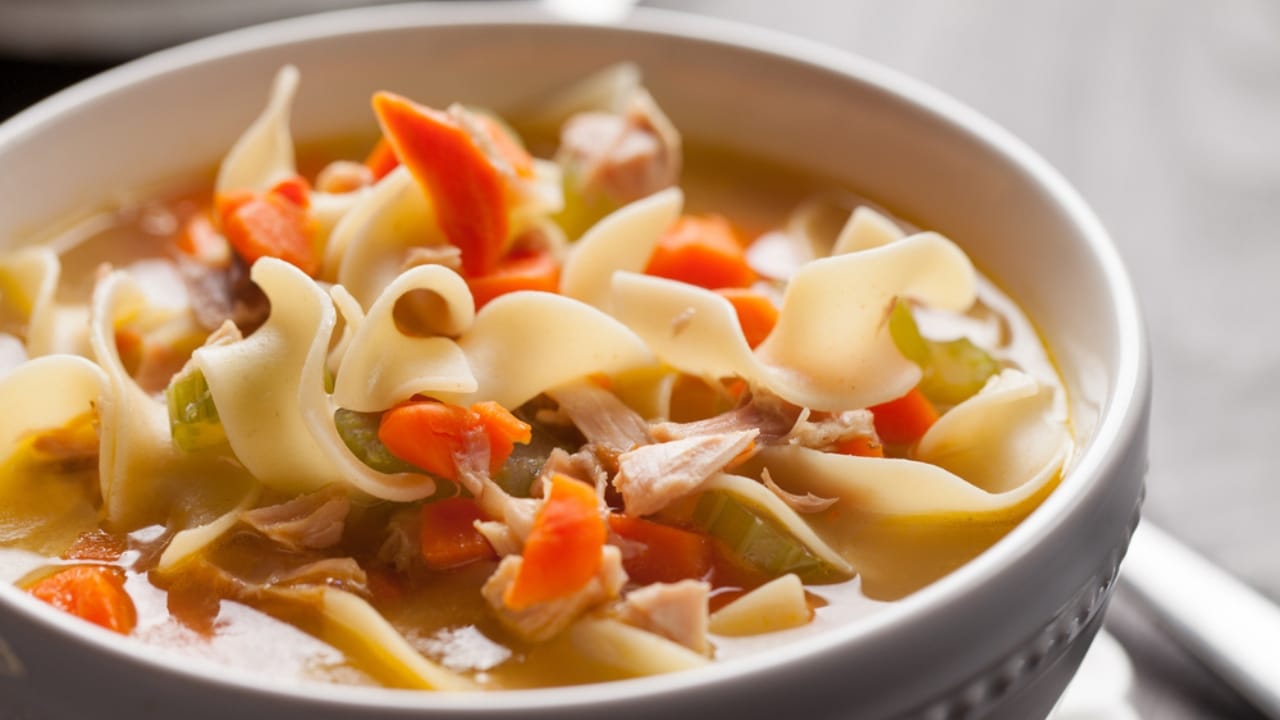 21 Hearty Protein-Packed Soups That Will Keep Your Tummy & Tastebuds Happy 15 21 Hearty Protein-Packed Soups That Will Keep Your Tummy & Tastebuds Happy - turkey noodle soup ss362561240