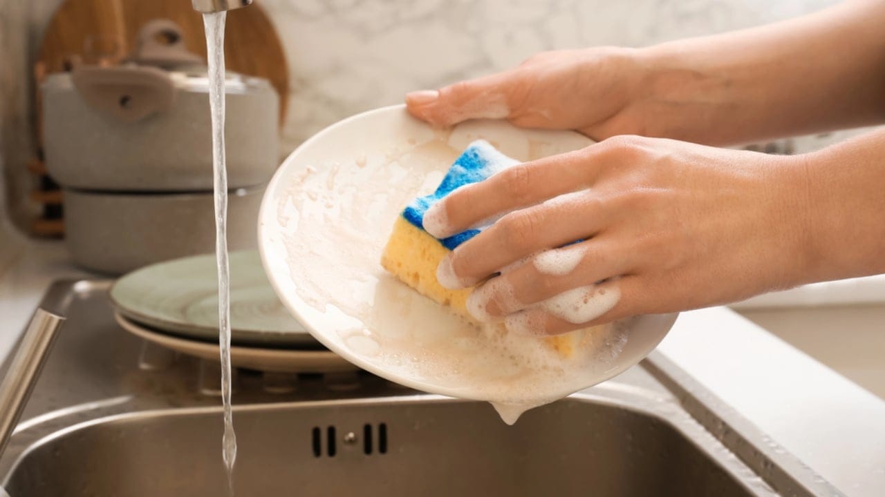 14 Natural Homemade Cleaners You Can Trust for a Chemical-Free Clean - washing dishes dp247384232