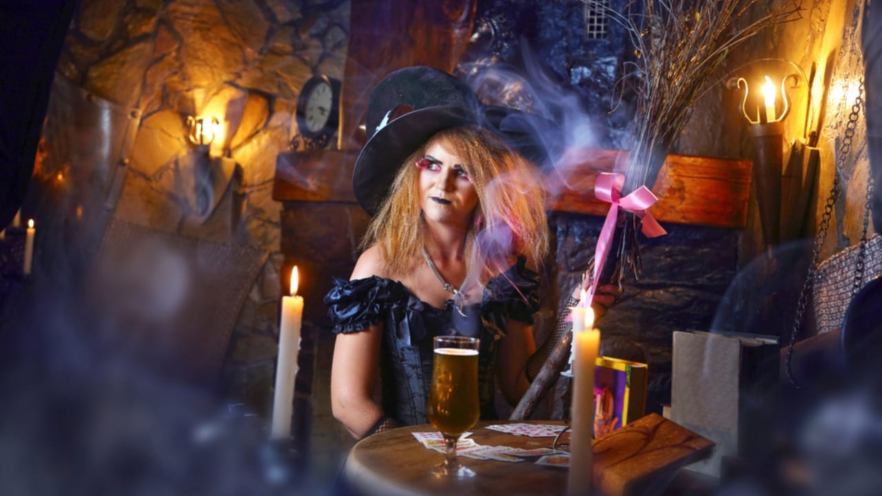 Craft Your Own Magical Halloween Witches' Broom: 2 Free DIY Methods - witch holding a broom dp308335810