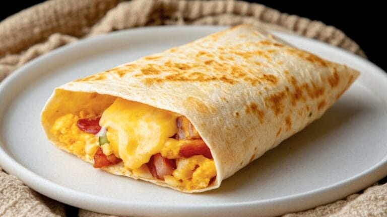 Quick Carnivore Breakfast Burrito Recipe with Cheesy Eggs 2 Quick Carnivore Breakfast Burrito Recipe with Cheesy Eggs - Breakfast Burrito