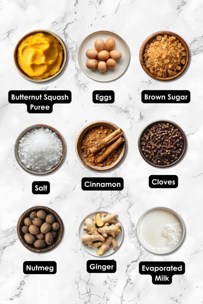 Butternut Squash Pie: The Unexpected Star of Your Holiday Dessert Table 3 Butternut Squash Pie: The Unexpected Star of Your Holiday Dessert Table - Butternut Squash Pie Ingredients