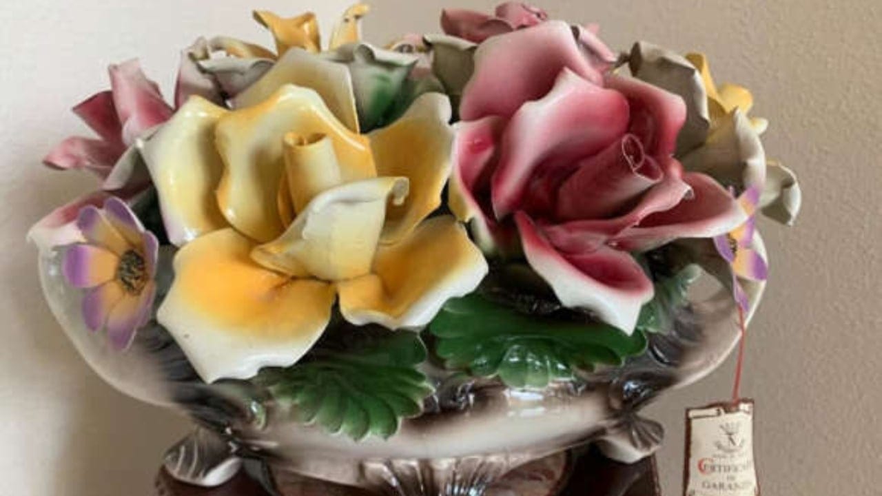 These 13 Rare Figurines Sold for Remarkable Prices 11 These 13 Rare Figurines Sold for Remarkable Prices - Capodimonte Floral Centerpiece