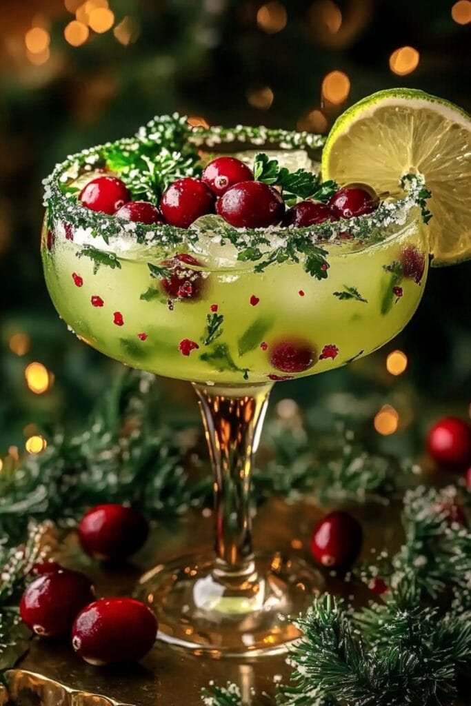 Christmas Cocktails Get a Refresh with the Mistletoe Margarita 2 Christmas Cocktails Get a Refresh with the Mistletoe Margarita - Christmas Mistletoe Margarita Pin