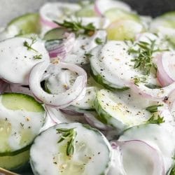 Easy Creamy Cucumber Salad Recipe With Bright Lemon Dressing 4 Easy Creamy Cucumber Salad Recipe With Bright Lemon Dressing - Classic Creamy Cucumber Salad 1