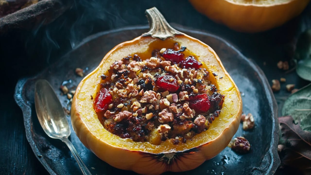 30 Healthy Dinner Recipes for Cozy Fall Nights 7 30 Healthy Dinner Recipes for Cozy Fall Nights - Cranberry Walnut Stuffed Acorn Squash