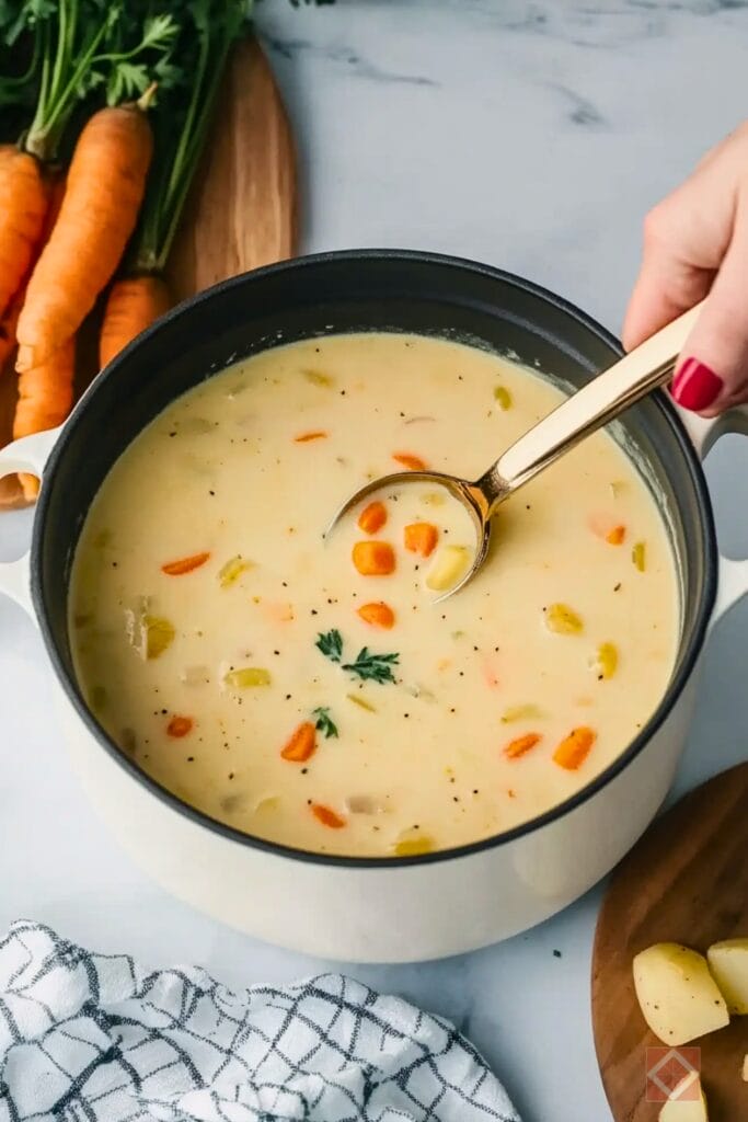 Creamy Vegan Carrot & Potato Soup Recipe: A Cozy Comfort Food Classic - Creamy Vegan Carrot Potato Soup mid ia 2