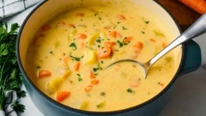 Creamy Vegan Carrot & Potato Soup Recipe: A Cozy Comfort Food Classic 1 Creamy Vegan Carrot & Potato Soup Recipe: A Cozy Comfort Food Classic - Creamy Vegan Carrot Potato Soup mid ia