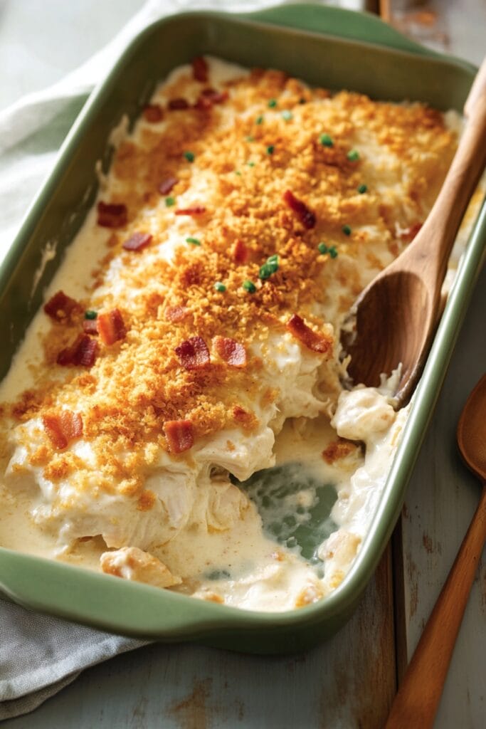 This Creamy Chicken Casserole Recipe Is Pure Carnivore Bliss 4 This Creamy Chicken Casserole Recipe Is Pure Carnivore Bliss - Creamy Chicken Casserole With Crunchy Pork Panko Toppings Variety