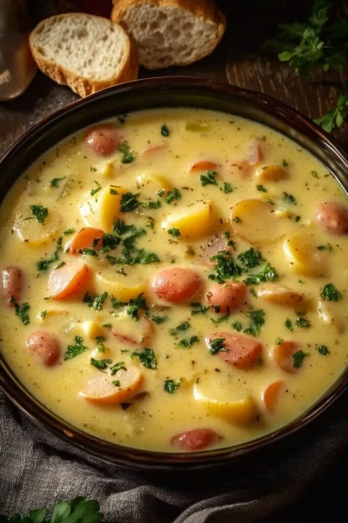 Creamy German Potato Soup Made Easy in Your Slow Cooker 2 Creamy German Potato Soup Made Easy in Your Slow Cooker - Creamy German Potato Soup pin