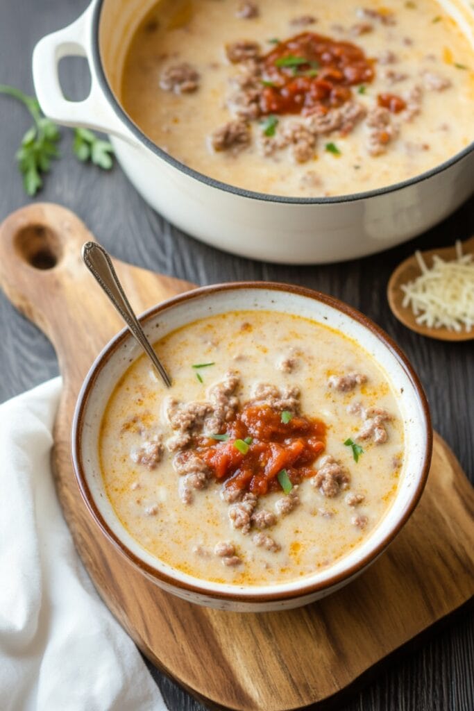“Meat Cereal”: The Viral Carnivore Sausage Soup Recipe 4 “Meat Cereal”: The Viral Carnivore Sausage Soup Recipe - Creamy Sausage Soup Variety