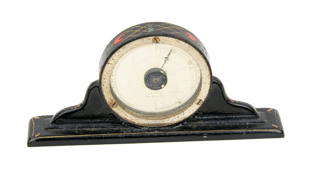 15 Antique Woodworking Tools That Could Be Worth a Fortune 16 15 Antique Woodworking Tools That Could Be Worth a Fortune - E Duffy Inclinometer Level and Mantle Clock