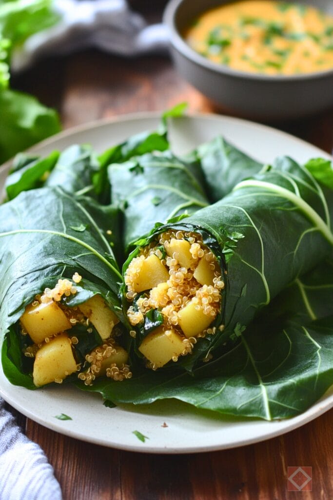 Easy Vegan Potato-Quinoa Wraps with Creamy Brazil Nut Sauce - Easy Vegan Potato Quinoa Wraps with Creamy Brazil Nut Sauce mid ia 2