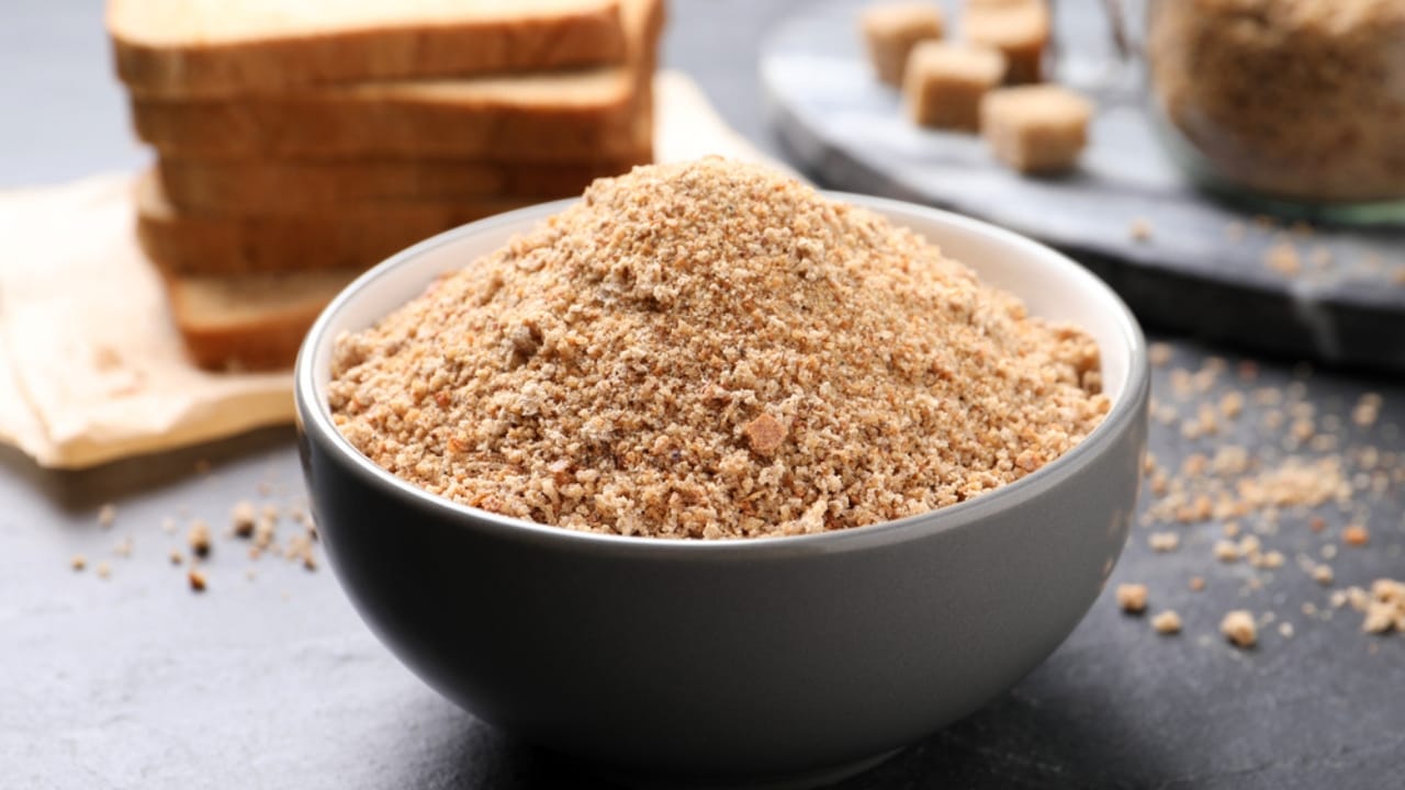 Never Buy These 15 Everyday Essentials at the Store Again - Fresh breadcrumbs in bowl on black table dp466448278 dnoh 1