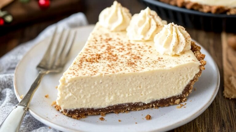 The Best No-Bake Eggnog Cream Pie for the Holidays 1 The Best No-Bake Eggnog Cream Pie for the Holidays - No Bake Eggnog Cream Pie 1