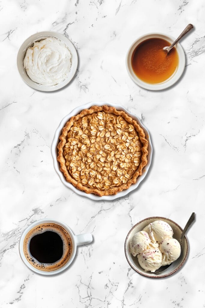 Warm, Gooey Oatmeal Pie Recipe Perfect for Fall & Winter Desserts 3 Warm, Gooey Oatmeal Pie Recipe Perfect for Fall & Winter Desserts - Oatmeal Pie Pairing