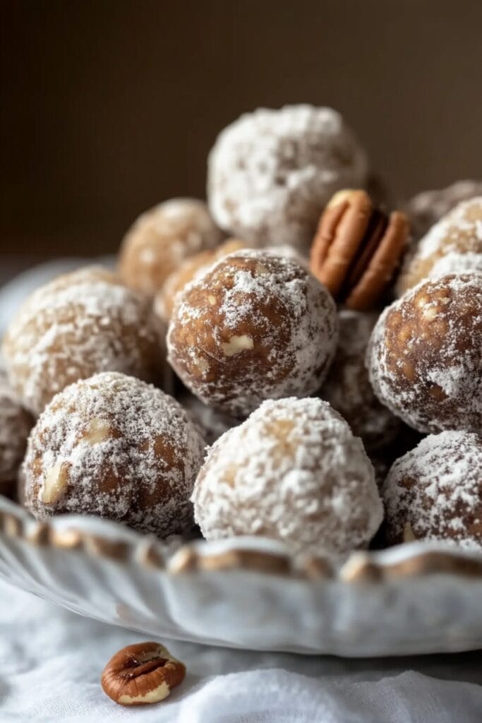 No-Bake Bourbon Pecan Balls: A Perfect Holiday Treat - Pecan Ball pin