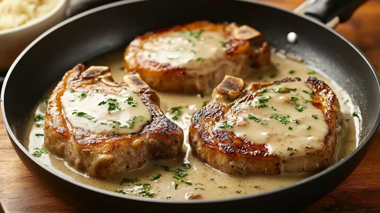 Warm Up This Fall with 18 Easy Slow Cooker Meals 15 Warm Up This Fall with 18 Easy Slow Cooker Meals - Pork Chops with Gravy