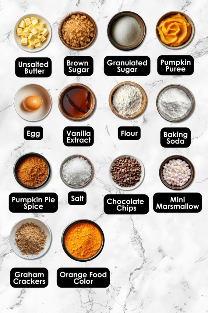 Pumpkin S’mores Cookies are the Cozy Fall Treat You Need 3 Pumpkin S’mores Cookies are the Cozy Fall Treat You Need - Pumpkin Smores Cookies Ingredients