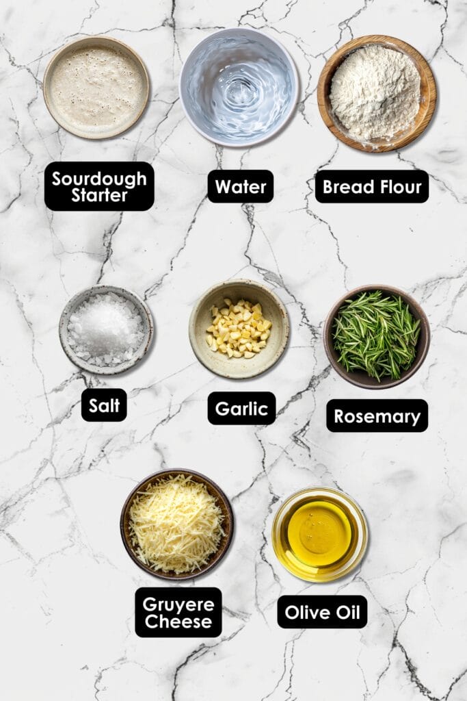 Slow-Fermented Sourdough with Roasted Garlic & Rosemary 3 Slow-Fermented Sourdough with Roasted Garlic & Rosemary - Roasted Garlic Rosemary Sourdough Bread Ingredients