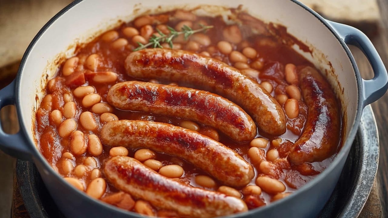 Warm Up This Fall with 18 Easy Slow Cooker Meals 17 Warm Up This Fall with 18 Easy Slow Cooker Meals - Sausage and Bean Casserole