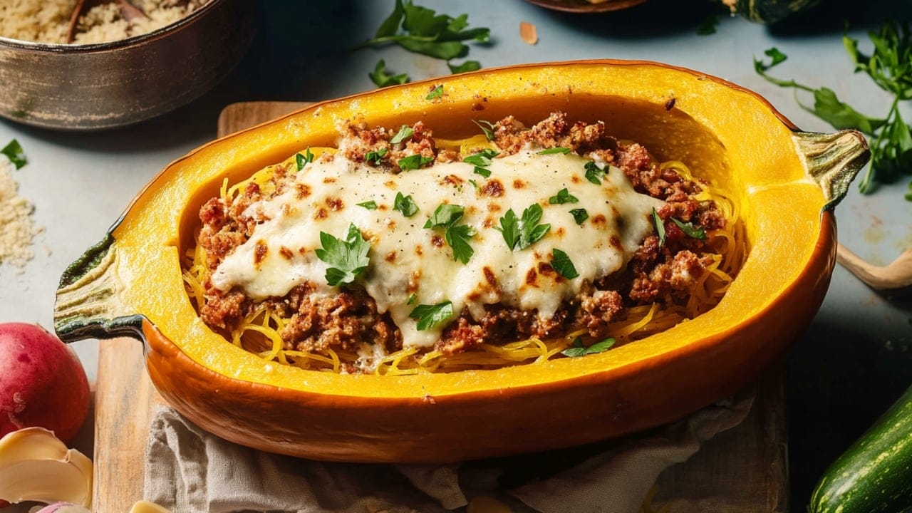 30 Healthy Dinner Recipes for Cozy Fall Nights 25 30 Healthy Dinner Recipes for Cozy Fall Nights - Stuffed Spaghetti Squash