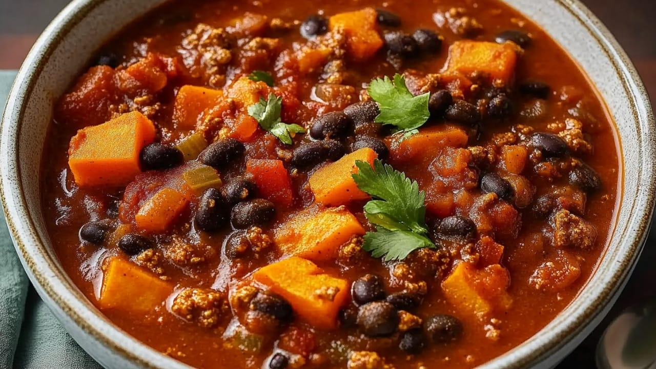 30 Healthy Dinner Recipes for Cozy Fall Nights 31 30 Healthy Dinner Recipes for Cozy Fall Nights - Sweet Potato and Black Bean Chili