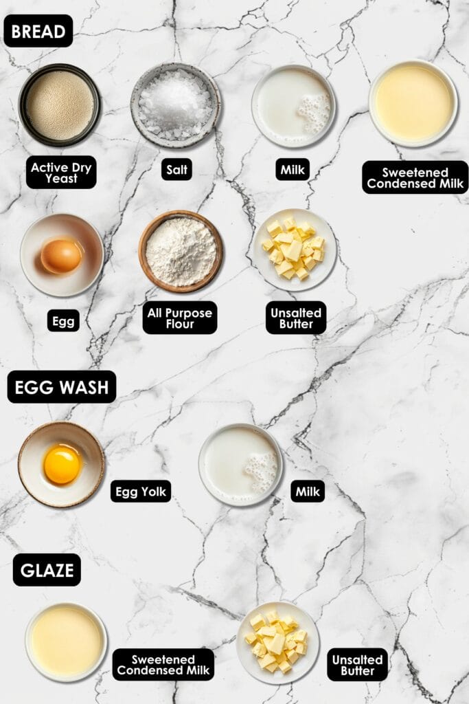 Condensed Milk Bread: A Civil War Recipe You’ll Love Baking Today 3 Condensed Milk Bread: A Civil War Recipe You’ll Love Baking Today - Sweetened Condensed Milk Bread Ingredients