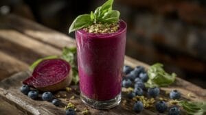 Triple B Smoothie: Bursting with Berries, Beets & Basil 1 Triple B Smoothie: Bursting with Berries, Beets & Basil - TRIPLE B SMOOTHIE RECIPE
