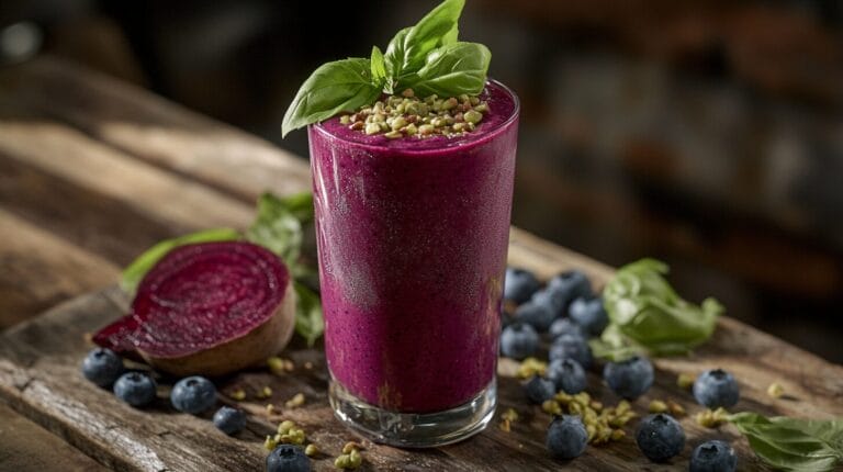 Triple B Smoothie: Bursting with Berries, Beets & Basil 7 Triple B Smoothie: Bursting with Berries, Beets & Basil - TRIPLE B SMOOTHIE RECIPE