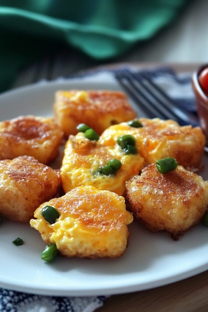 Crispy Tater Tot Omelet Bites: Easy, Customizable & Freezable 2 Crispy Tater Tot Omelet Bites: Easy, Customizable & Freezable - Tater Tot Omelets Pin