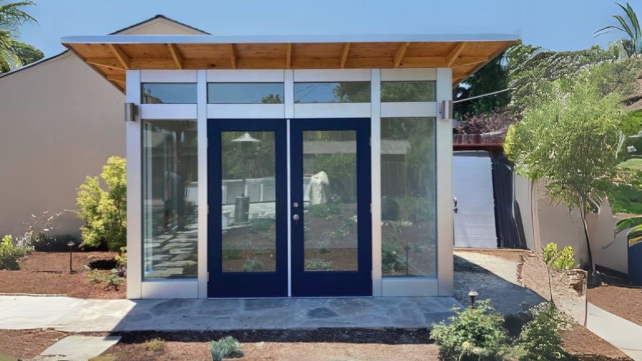 Work, Relax, Escape: Costco’s Solitude Sheds Offer It All 2 Work, Relax, Escape: Costco’s Solitude Sheds Offer It All - glass door shed