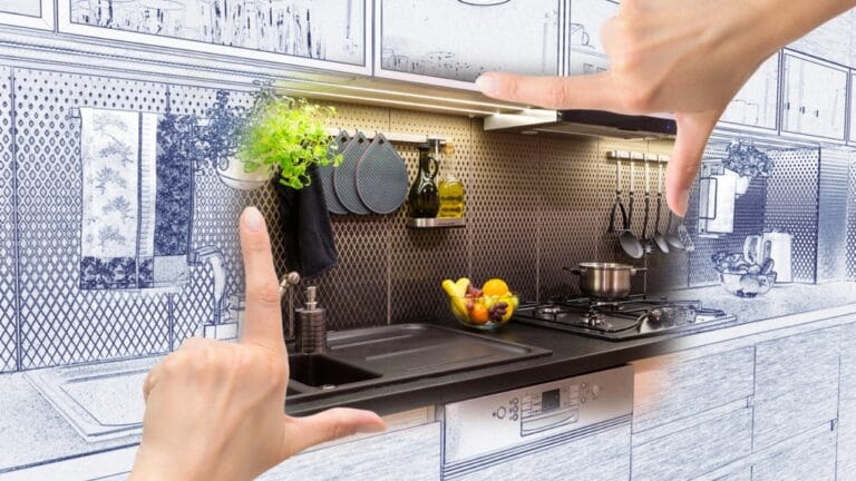 Love Your Kitchen Again: 13 Low-Cost Design Updates 6 Love Your Kitchen Again: 13 Low-Cost Design Updates - hand of woman framing kitchen design dp79399420 dnoh