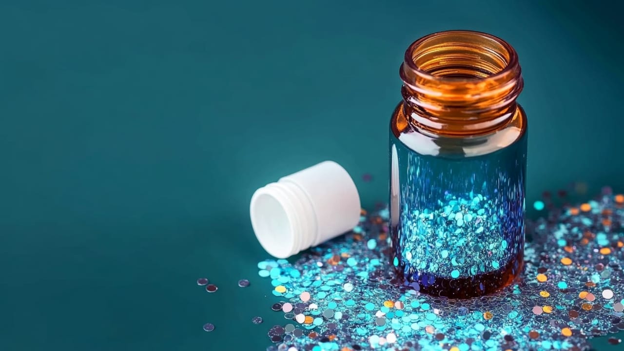 15 Ways to Repurpose Supplement & Pill Bottles for Everyday Use 8 15 Ways to Repurpose Supplement & Pill Bottles for Everyday Use - pill bottle with glitters