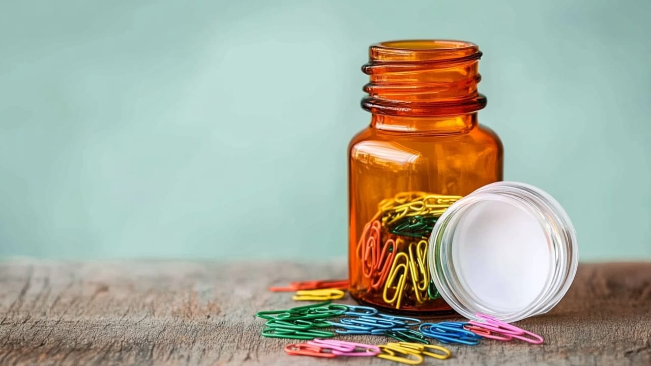 15 Ways to Repurpose Supplement & Pill Bottles for Everyday Use 10 15 Ways to Repurpose Supplement & Pill Bottles for Everyday Use - pill bottle with paper clips