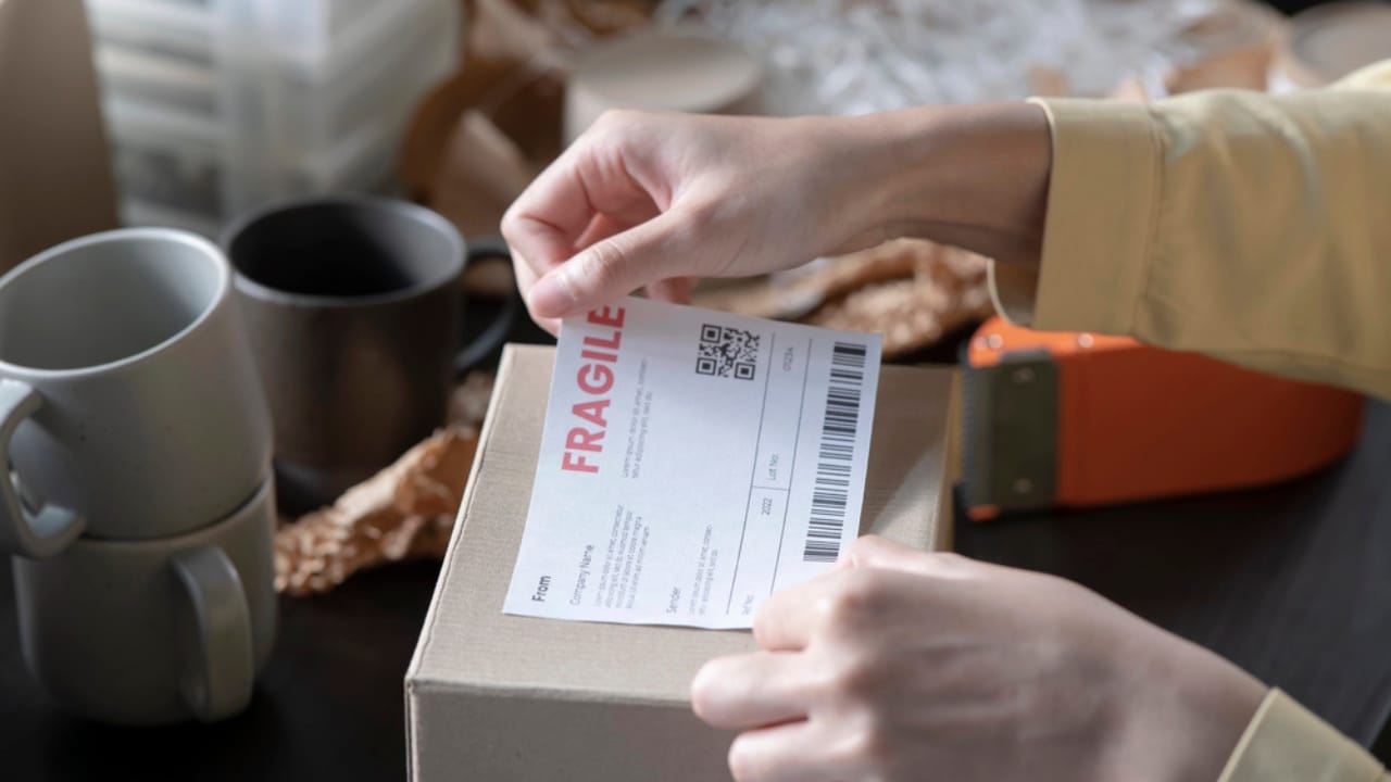 Dryer Lint Goes From Trash to Treasure in 13 Clever Uses - woman packing fragile package dp561398328 dnoh