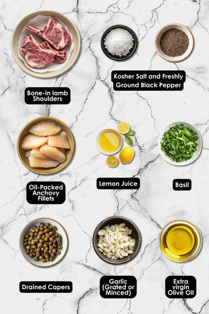 Easy Mediterranean Lamb Chops with Garlic & Anchovies 3 Easy Mediterranean Lamb Chops with Garlic & Anchovies - Anchovy Lamb Chops with Capers Garlic Ingredients