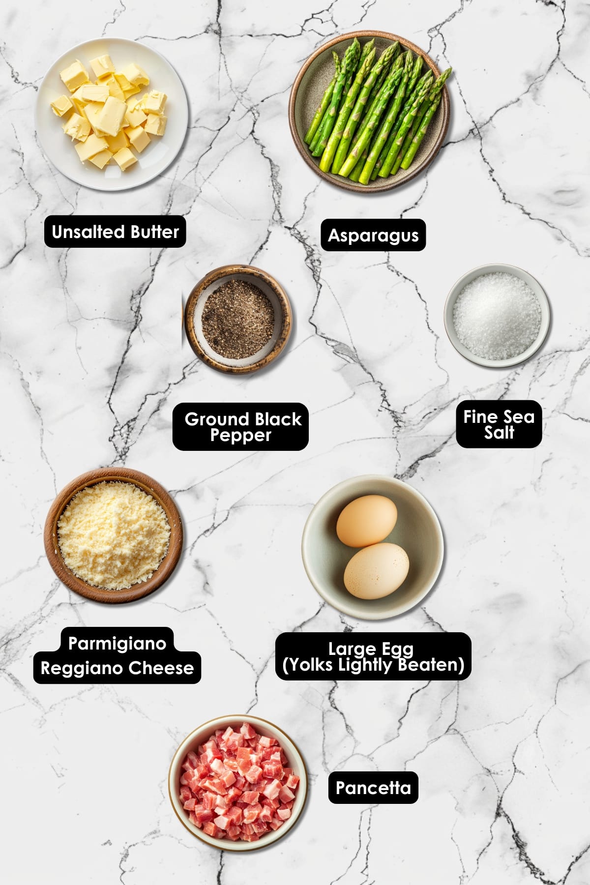 Creamy Asparagus Carbonara: A Light & Elegant Dinner Option 4 Creamy Asparagus Carbonara: A Light & Elegant Dinner Option - Asparagus Carbonara Ingredients