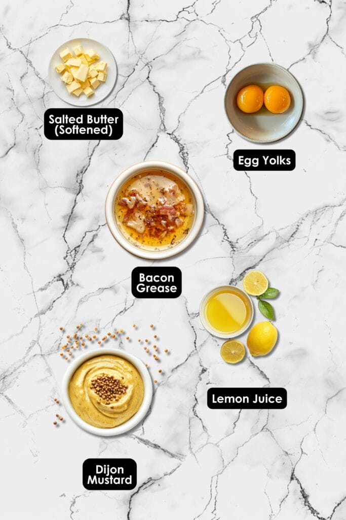 7-Minute Butter Bacon Mayonnaise Recipe for High-Protein Carnivore Diets 3 7-Minute Butter Bacon Mayonnaise Recipe for High-Protein Carnivore Diets - Butter Bacon Mayonnaise Ingredients