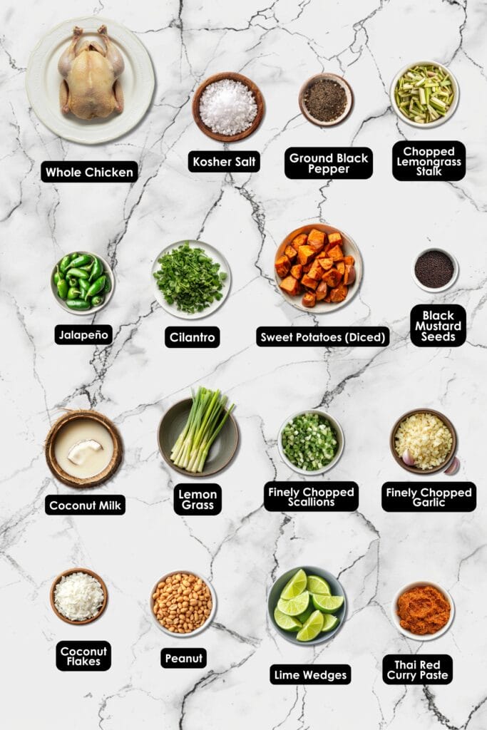 Thai-Inspired Coconut Chicken Stew Perfect for Cozy Evenings 3 Thai-Inspired Coconut Chicken Stew Perfect for Cozy Evenings - Coconut Curry Chicken Ingredients